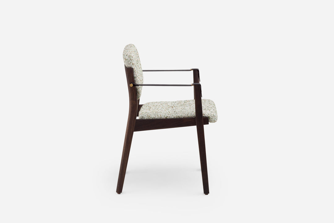 BLACK OILED WALNUT & ATOM 124 & BLACK LEATHER STRAPS