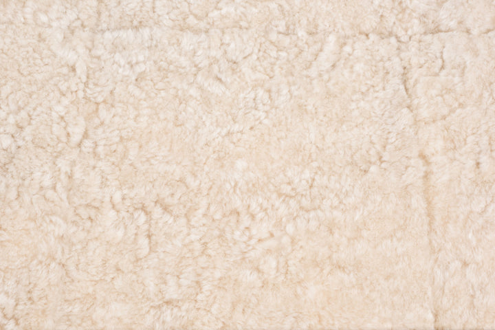 BLACK OILED WALNUT & MOHAWI CURLY WOOL SHEEPSKIN & BLACK LEATHER STRAPS