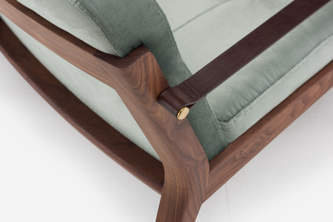 DANISH OILED WALNUT & AVALON 2 035 & BROWN LEATHER STRAPS