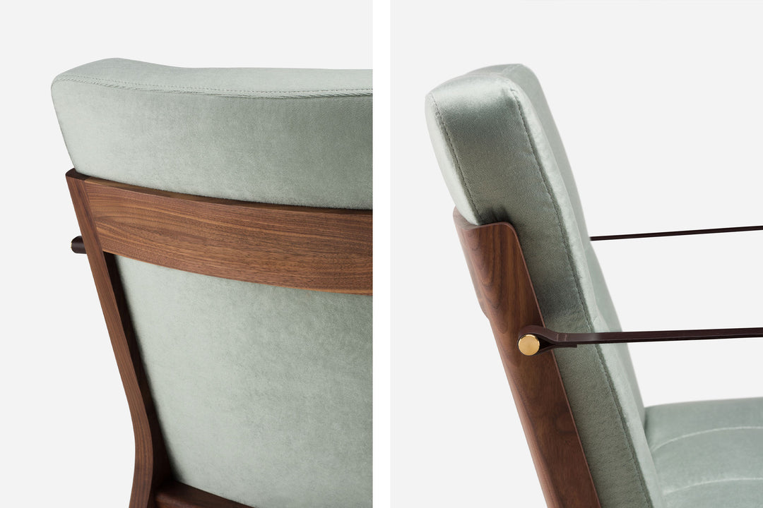 DANISH OILED WALNUT & AVALON 2 035 & BROWN LEATHER STRAPS