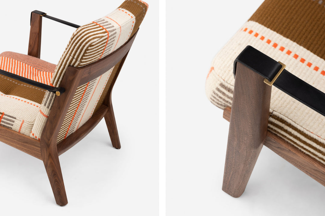 DANISH OILED WALNUT & MANTA ESPINHADA & BLACK LEATHER STRAPS