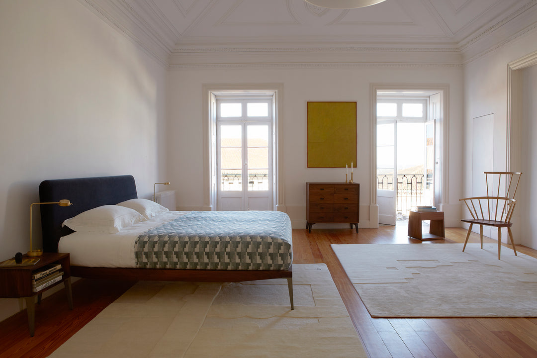 DANISH OILED WALNUT & CAST IRON (+ BRETTON BED AND BEDSIDE, KIMBLE CHAIR AND MAIA)