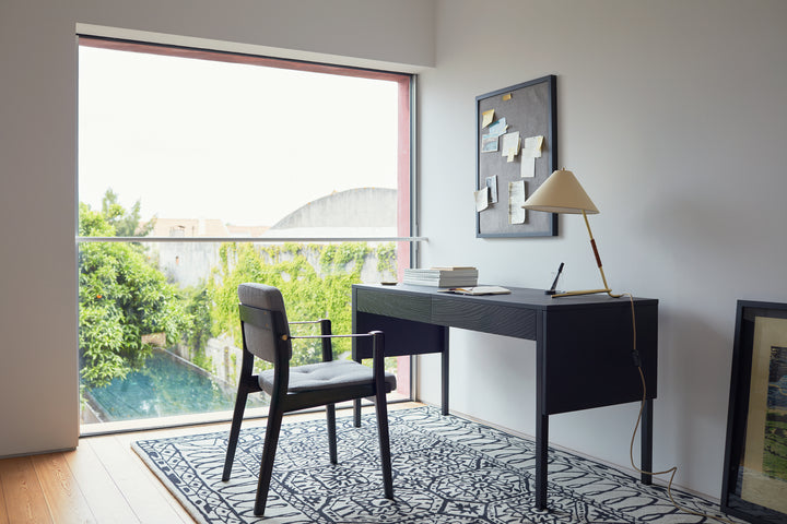 BLACK PAINTED ASH & SUNNIVA 2 242 & BLACK LEATHER STRAPS (+ DRAPE DESK)