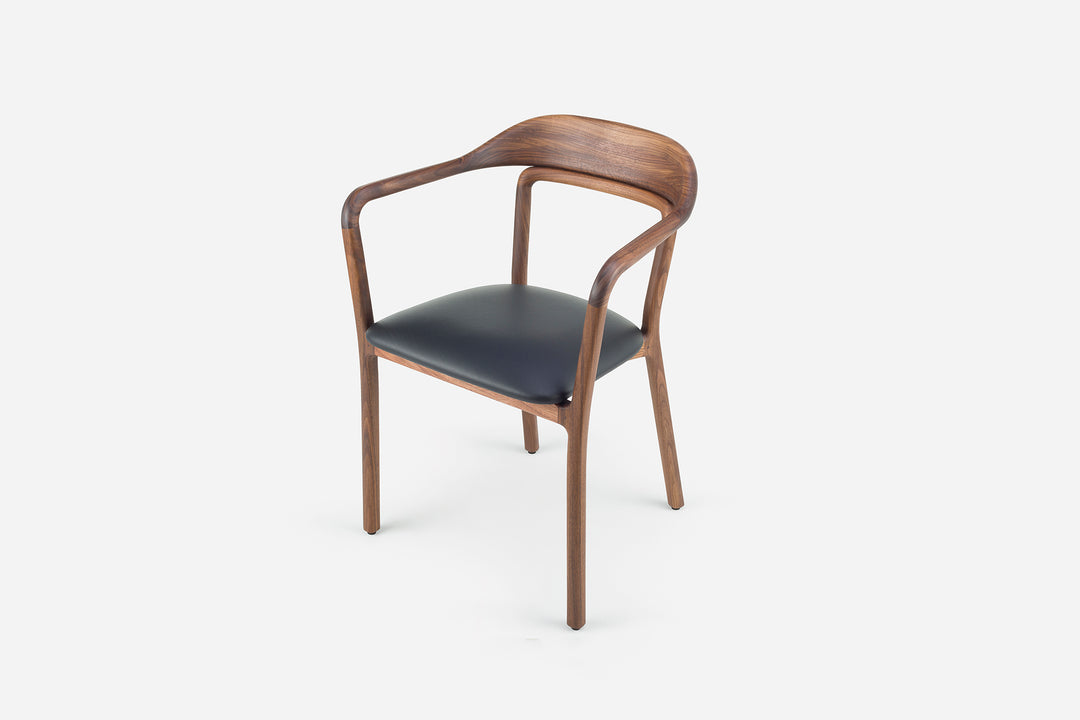 DANISH OILED WALNUT & BLACK LEATHER