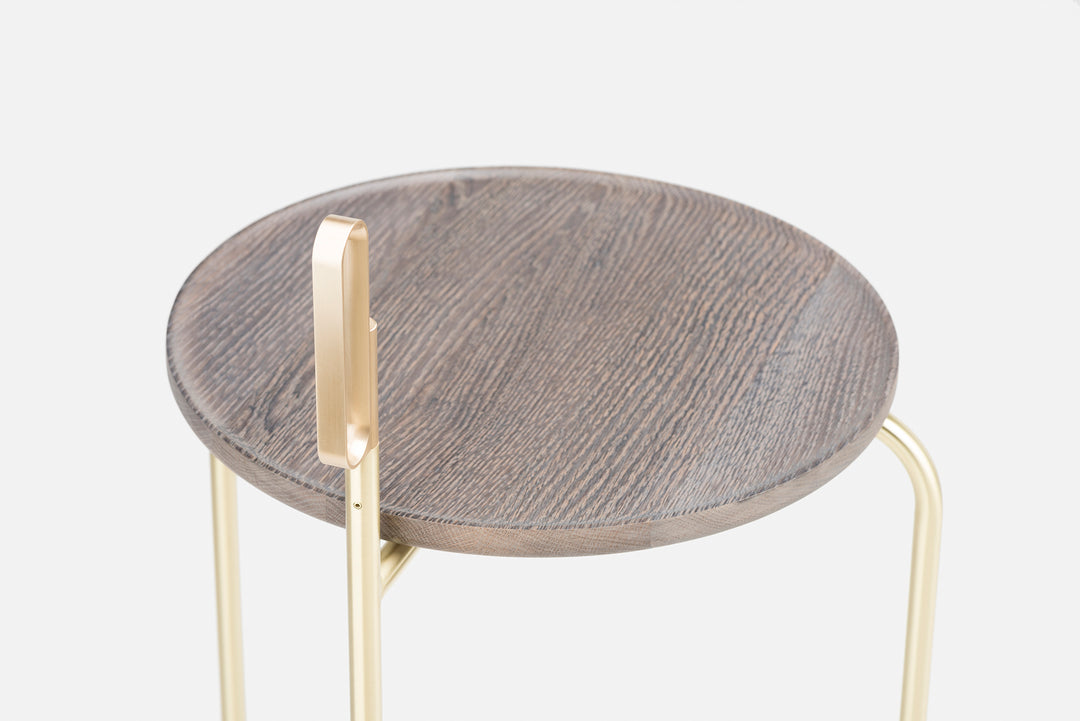 OXIDISED OAK & BRUSHED BRASS