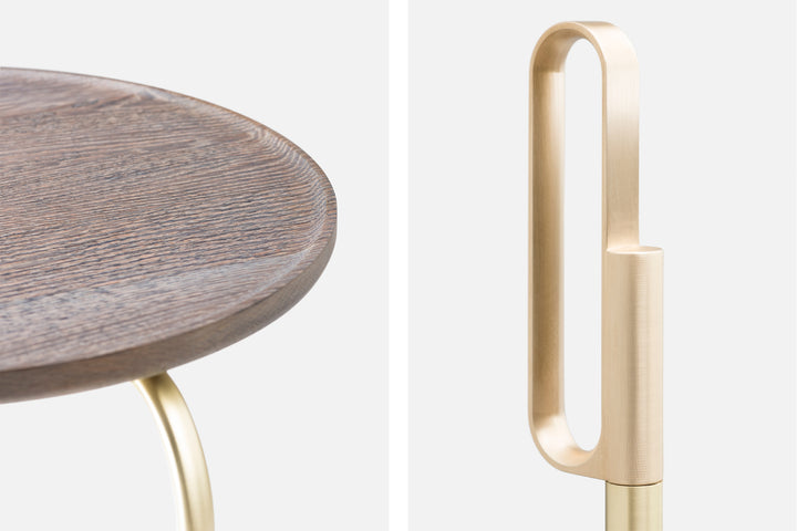 OXIDISED OAK & BRUSHED BRASS