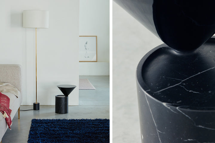 BLACK MARQUINA MARBLE & BLACK GLOSS HDF