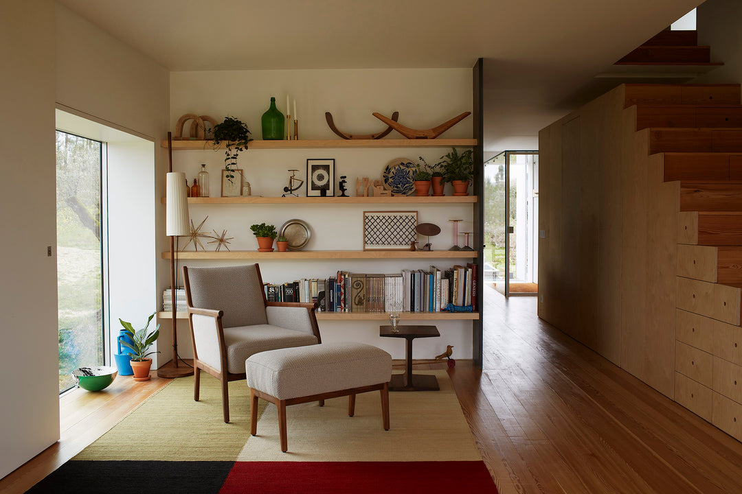 DANISH OILED WALNUT AND CODA (+ MIRA LOUNGE CHAIR AND I-BEAM SIDE TABLE)