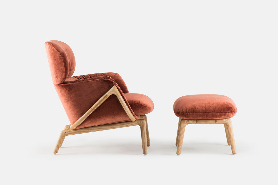 DANISH OILED ASH & DISO RAME (+ ELYSIA LOUNGE CHAIR)