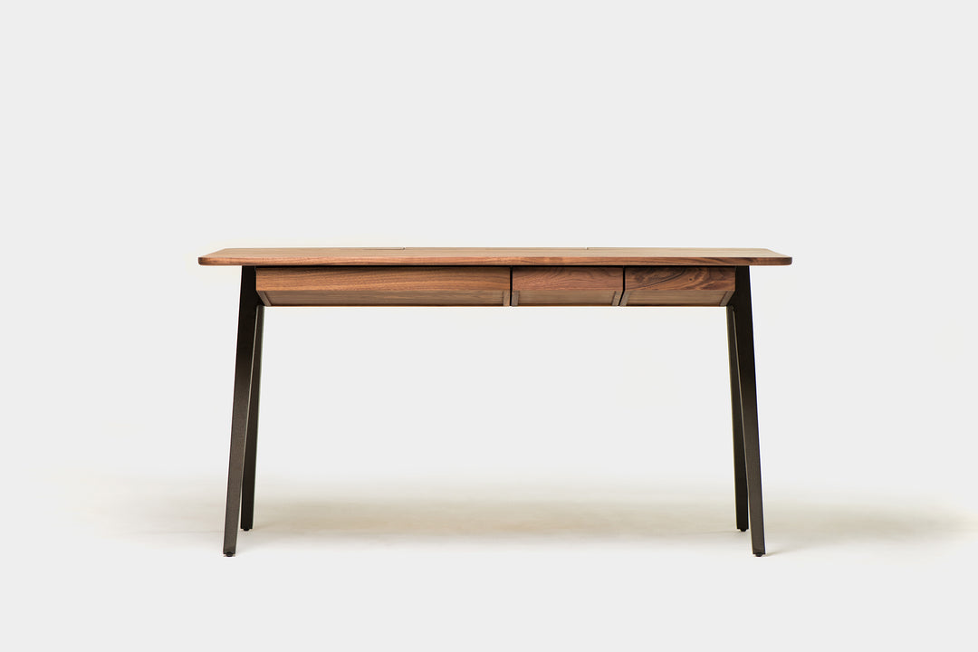 DANISH OILED WALNUT & CAST IRON