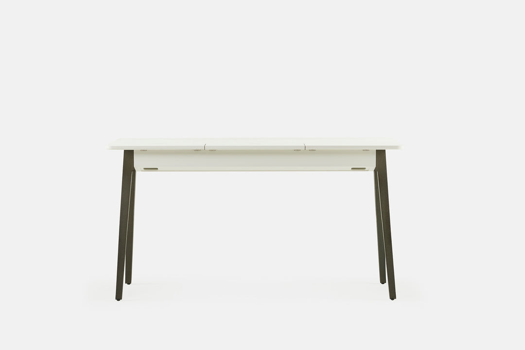 WHITE PAINTED ASH & CAST IRON