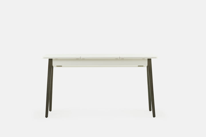 WHITE PAINTED ASH & CAST IRON