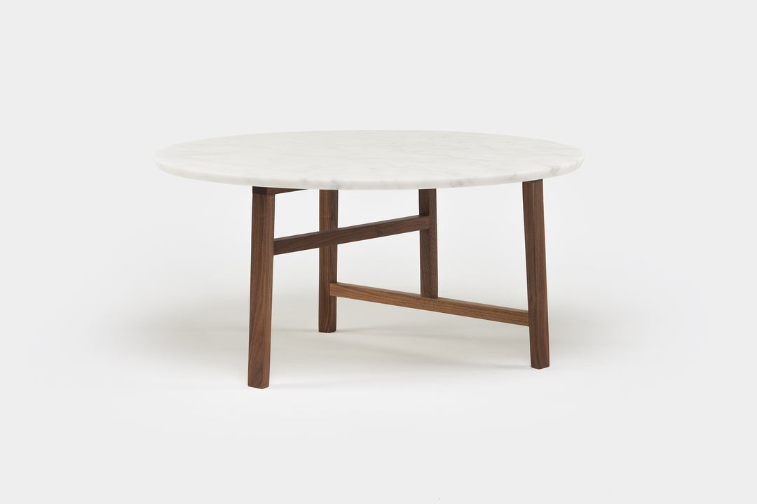 TRIO ROUND COFFEE TABLE WITH STONE TOP – De La Espada